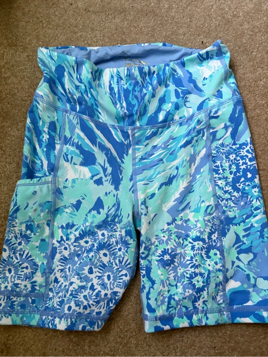 Lilly Pulitzer Pants - Lilly Pulitzer Blue and Aqua Printed Workout Shorts